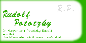 rudolf pototzky business card